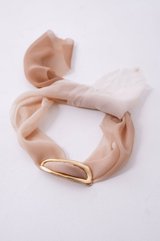 Ravine – (Scarf Necklace w/ Organic Pendant)